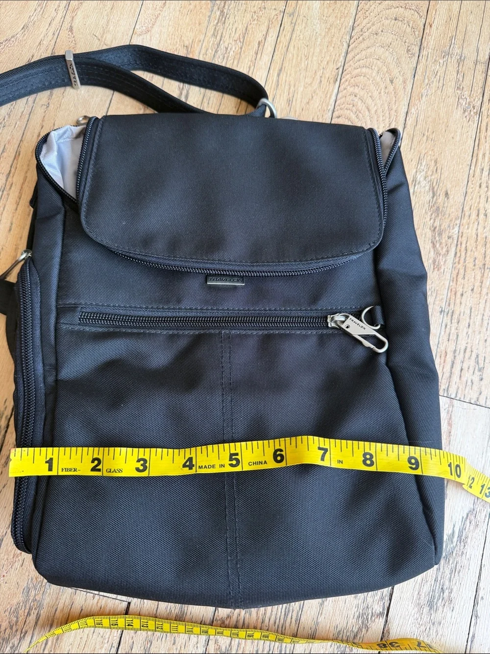 Travelon Black Compact Crossbody Messenger Bag